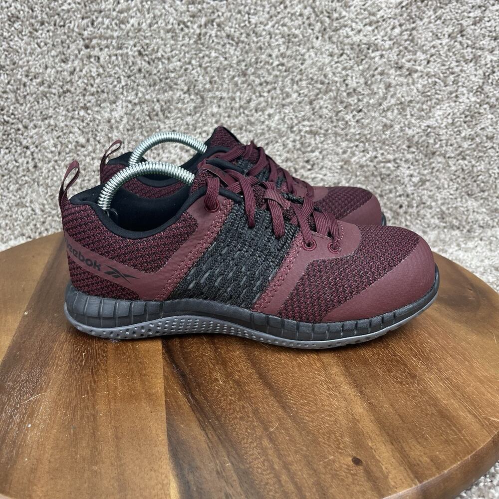 Reebok Womens Size 6 Wide Print Work Ultk RB248 Burgundy/Black Safety Shoes